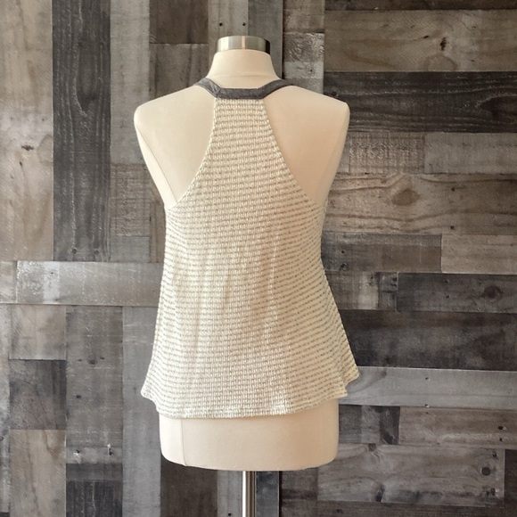 Altar’d State halter top small knit preppy stripes coastal chic quiet luxury - Picture 8 of 11